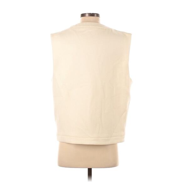 Jina Studio Wool Silk Cream V Neck Snap Vest Jacket Handmade In France Small - Picture 3 of 5